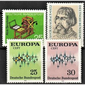 FRIM�RKER VESTTYSKL. BUND: 1972 | AFA 1676-79 | 4 stk. forskellige frim�rker. - Postfrisk