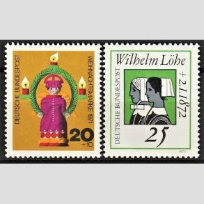 FRIM�RKER VESTTYSKL. BUND: 1971 | AFA 1658,1669 | 2 stk. forskellige frim�rker. - Postfrisk