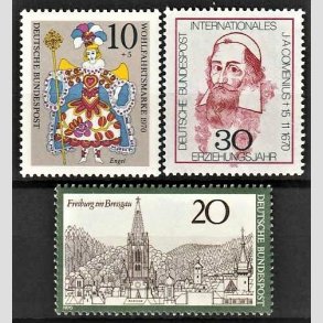 FRIM�RKER VESTTYSKL. BUND: 1970 | AFA 1620-22 | 3 stk. forskellige frim�rker - Postfrisk