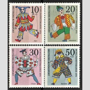 FRIM�RKER VESTTYSKL. BUND: 1970 | AFA 1616-19 | Velg�renhedsm�rker. - 10+5 pf. - 50+25 pf. i s�t - Postfrisk