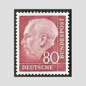 FRIM�RKER VESTTYSKL. BUND: 1954 | AFA 1155 | Pr�sident Th. Heuss. - 80 pf. karminrosa - Postfrisk