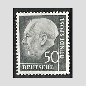 FRIM�RKER VESTTYSKL. BUND: 1954 | AFA 1152 | Pr�sident Th. Heuss. - 50 pf. gr� - Postfrisk