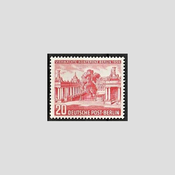 FRIMRKER VESTBERLIN: 1954 | AFA 116 | Firemagtskonferencen. - 20 pf. rd - Postfrisk