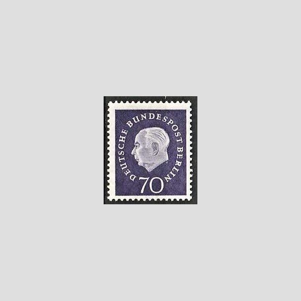 FRIMRKER VESTBERLIN: 1959 | AFA 187 | Prsident Heuss. - 70 pf. violet - Postfrisk