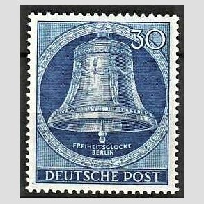 FRIM�RKER VESTBERLIN: 1953 | AFA 104 | Frihedsklokke III - 30 pf. bl� - Postfrisk