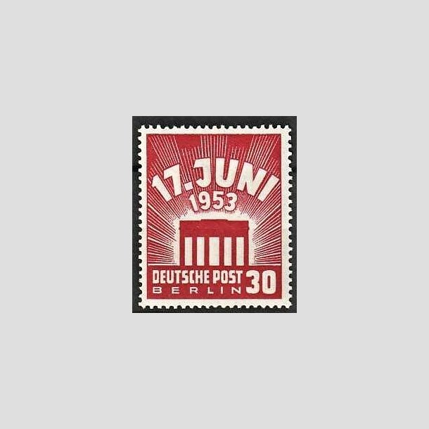 FRIMRKER VESTBERLIN: 1953 | AFA 107 | 17 juni opstanden. - 30 pf. brunrd - Postfrisk