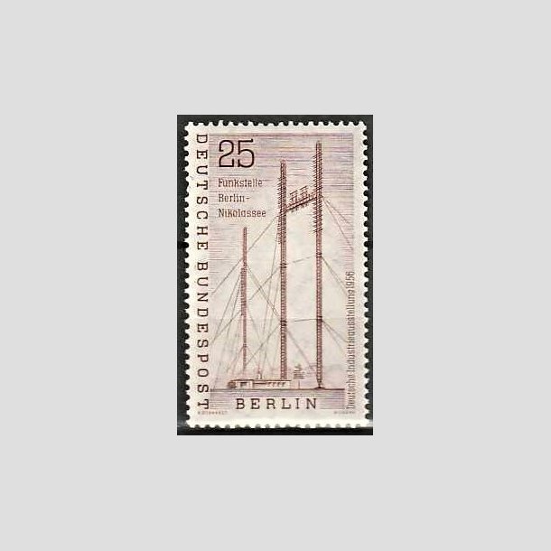 FRIMRKER VESTBERLIN: 1956 | AFA 156 | Industrimesse. - 20 pf. lillabrun - Postfrisk