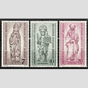 FRIM�RKER VESTBERLIN: 1955 | AFA 131-33 | Bisped�mme. - 7+3 pf. 20+10 pf. i s�t - Postfrisk