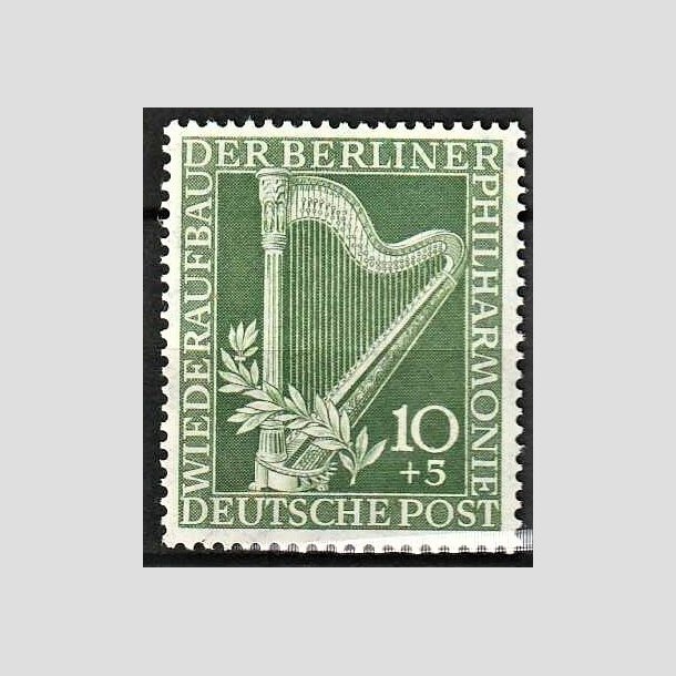 FRIMRKER VESTBERLIN: 1950 | AFA 72 | Berliner Philharmoniker. - 10 pf. + 5 pf. grn - Postfrisk