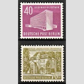 FRIM�RKER VESTBERLIN: 1954 | AFA 123-24 | Bygningsv�rker - 40 pf. + 70 pf. - Ubrugt