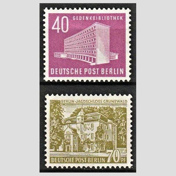 FRIMRKER VESTBERLIN: 1954 | AFA 123-24 | Bygningsvrker - 40 pf. + 70 pf. - Ubrugt