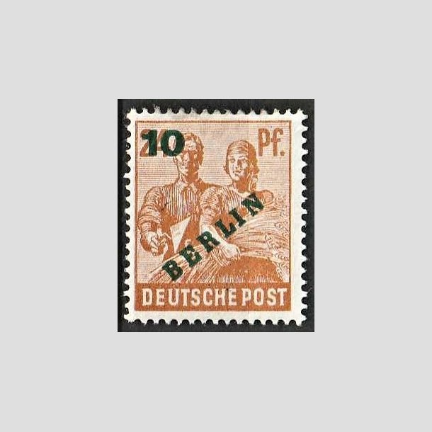 FRIMRKER VESTBERLIN: 1949 | AFA 65 | Provisorier. - 10/24 pf. brun - Ubrugt