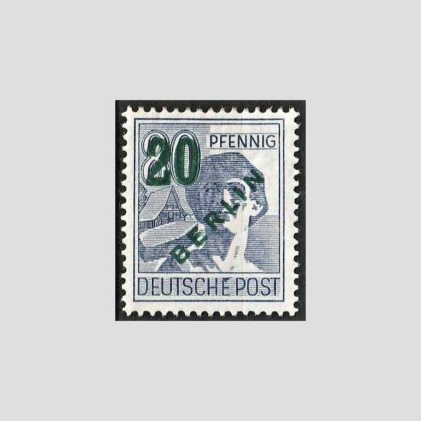 FRIMRKER VESTBERLIN: 1949 | AFA 66 | Provisorier. - 20/80 pf. blviolet - Ubrugt