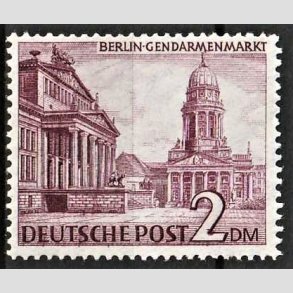 FRIM�RKER VESTBERLIN: 1949 | AFA 58 | Bygningsv�rker - 2 dm. violet - Postfrisk