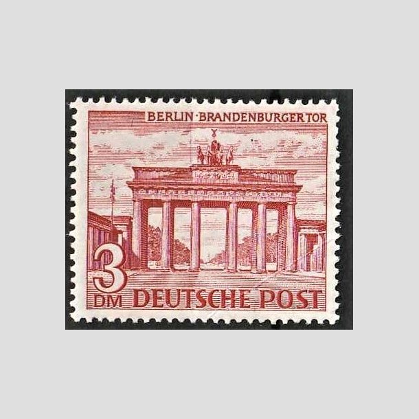 FRIMRKER VESTBERLIN: 1949 | AFA 59 | Bygningsvrker - 3 dm. rdlilla - Postfrisk (fold i S)