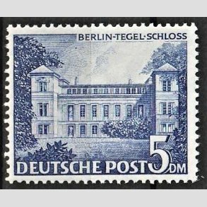 FRIM�RKER VESTBERLIN: 1949 | AFA 60 | Bygningsv�rker - 5 dm. m�rkbl� - Ubrugt