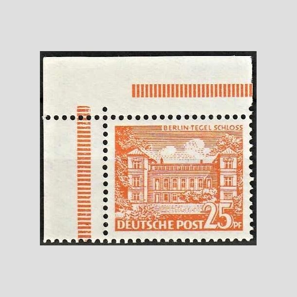 FRIMRKER VESTBERLIN: 1949 | AFA 50 | Bygningsvrker - 25 pf. orange - Postfrisk