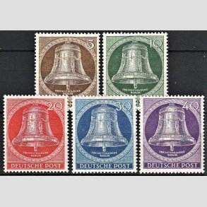 FRIM�RKER VESTBERLIN: 1953 | AFA 101-05 | Frihedsklokke III . - 5 pf. - 40 pf. i s�t - Ubrugt