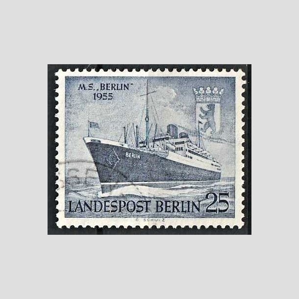 FRIMRKER VESTBERLIN: 1955 | AFA 126 | M/S Berlin - 25 pf. bl - Stemplet