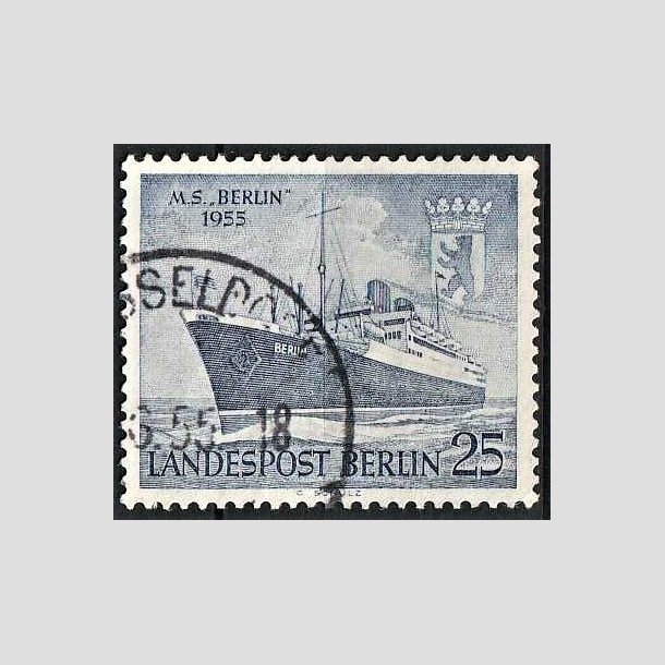 FRIMRKER VESTBERLIN: 1955 | AFA 126 | M/S Berlin - 25 pf. bl - Stemplet