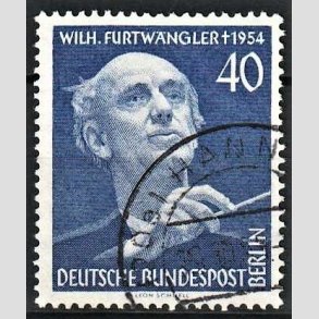 FRIM�RKER VESTBERLIN: 1955 | AFA 127 | Wilh. Furtw�ngler mindeudgave - 40 pf. bl� - Stemplet