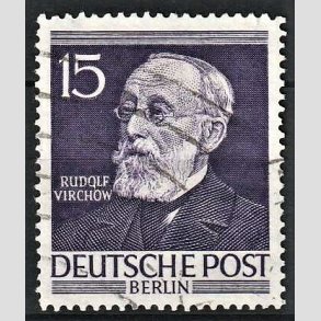 FRIM�RKER VESTBERLIN: 1952 | AFA 96 | Ber�mte berlinere - 15 pf. bl�lilla - Stemplet