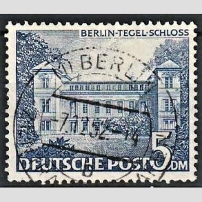 FRIM�RKER VESTBERLIN: 1949 | AFA 60 | Bygningsv�rker - 5 dm. m�rkbl� - Stemplet