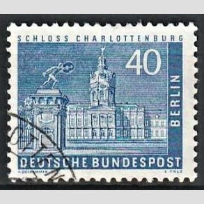 FRIM�RKER VESTBERLIN: 1956-58 | AFA 148 | Bybilleder - 40 pf. bl� - Stemplet