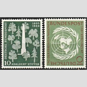 FRIM�RKER VESTTYSKL. BUND: 1955 | AFA 1183+1184 | 2 stk. frim�rker - Postfrisk