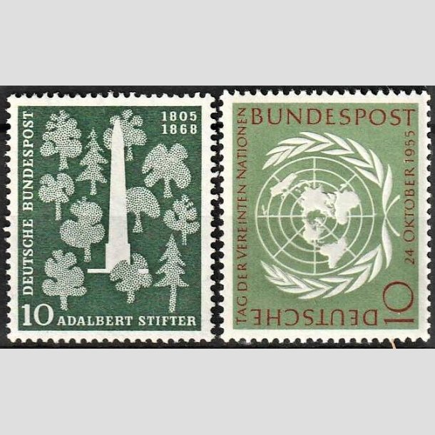 FRIMRKER VESTTYSKL. BUND: 1955 | AFA 1183+1184 | 2 stk. frimrker - Postfrisk