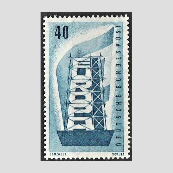 FRIMRKER VESTTYSKL. BUND: 1956 | AFA 1205 | Europamrker. - 40 pf. bl - Postfrisk