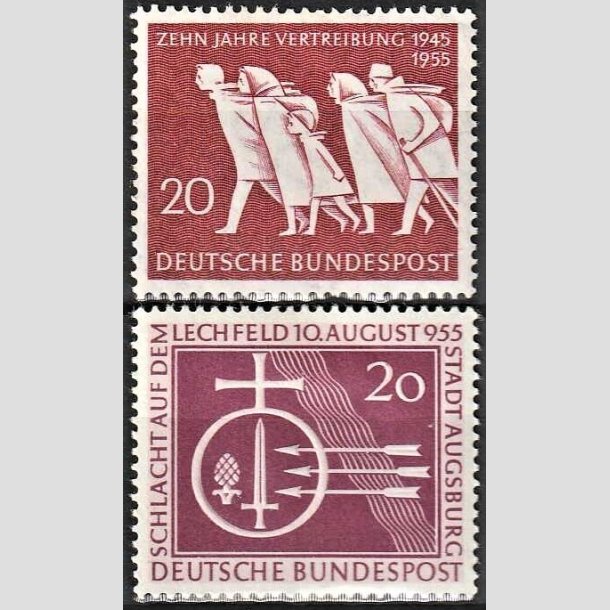 FRIMRKER VESTTYSKL. BUND: 1955 | AFA 1178,1179 | 2 stk. frimrker - Postfrisk