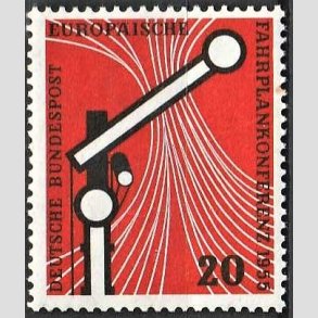 FRIM�RKER VESTTYSKL. BUND: 1955 | AFA 1182 | Europ�isk k�replankonference. - 20 pf. r�d/sort - Postfrisk