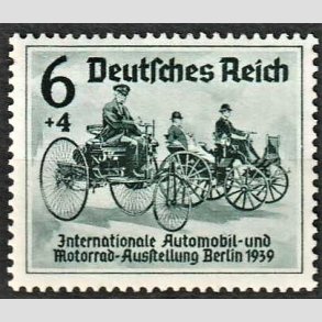FRIM�RKER TYSK RIGE: 1939 | AFA 681 | Automobiludstilling - 6 pf. + 4 pf. gr�n - Postfrisk