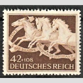 FRIM�RKER TYSK RIGE: 1942 | AFA 810 | Brune b�nd - 42 + 108 pf. - Postfrisk