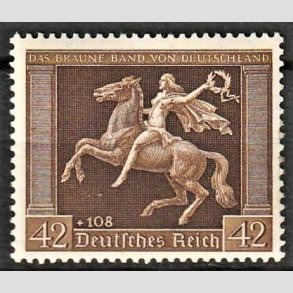 FRIM�RKER TYSK RIGE: 1938 | AFA 666 | Brune b�nd - 42 + 108 pf. - Postfrisk