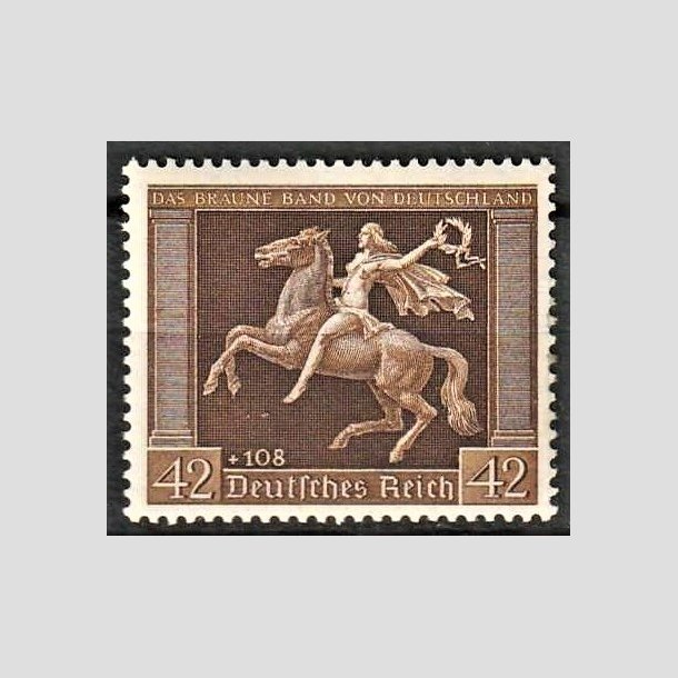 FRIMRKER TYSK RIGE: 1938 | AFA 666 | Brune bnd - 42 + 108 pf. - Postfrisk