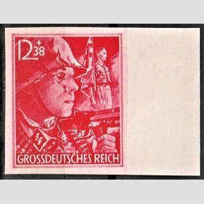 FRIM�RKER TYSK RIGE: 1945 | AFA 905 | SA og SS - 12 + 38 pf. r�d UTAKKET - Postfrisk