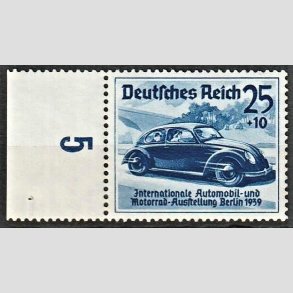 FRIM�RKER TYSK RIGE: 1939 | AFA 683 | Automobiludstilling - 25 pf. + 10 pf. bl� - Postfrisk