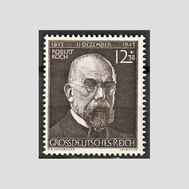 FRIMRKER TYSK RIGE: 1944 | AFA 859 | Robert Koch. - 12+38 pf. mrkbrun - Postfrisk