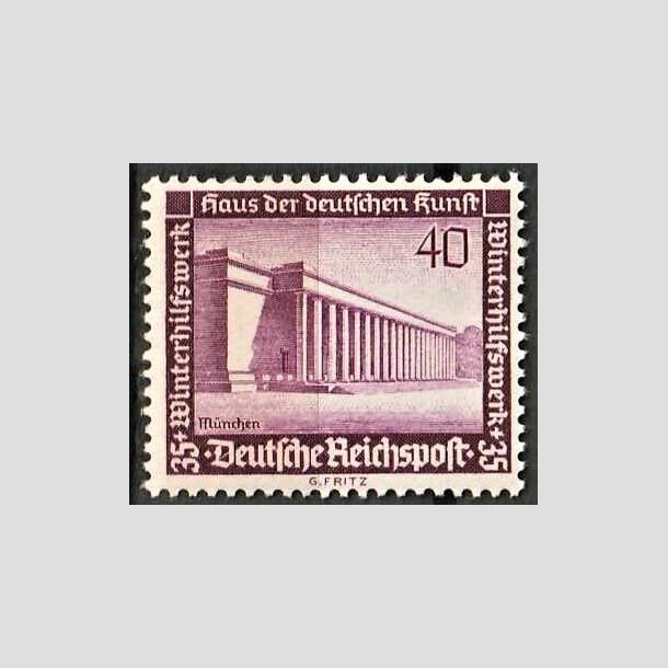 FRIMRKER TYSK RIGE: 1936 | AFA 637 | Ndhjlp. - 40 pf. + 35 pf. violet - Postfrisk