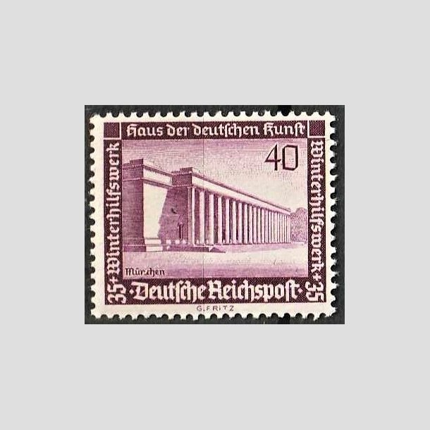 FRIMRKER TYSK RIGE: 1936 | AFA 637 | Ndhjlp. - 40 pf. + 35 pf. violet - Postfrisk