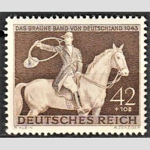 FRIM�RKER TYSK RIGE: 1943 | AFA 851 | Brune b�nd - 42 + 108 pf. brun - Postfrisk