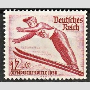 FRIM�RKER TYSK RIGE: 1935 | AFA 596 | Vinter OL. - 12 + 6 pf. r�d - Postfrisk