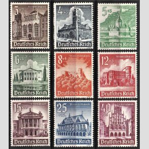 FRIM�RKER TYSK RIGE: 1940 | AFA 746-54 | Vinterhj�lp. - 3+2 pf. - 40+35 pf. - Postfrisk (5 pf. er dog ubrugt.)