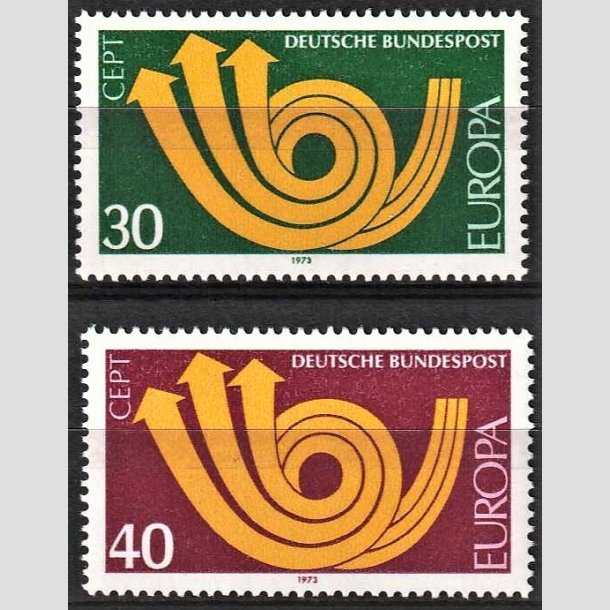 FRIMRKER VESTTYSKL. BUND: 1973 | AFA 1725-26 | 2 stk. frimrker - Postfrisk