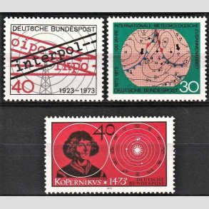 FRIM�RKER VESTTYSKL. BUND: 1973 | AFA 1716-18 | 3 stk. frim�rker - Postfrisk
