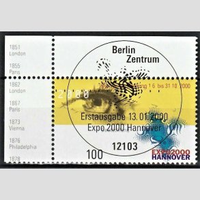 FRIMRKER VESTTYSKL. BUND: 2000 | AFA 3030 | 100 pf. flerfarvet - Lux stemplet