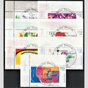 FRIMRKER VESTTYSKL. BUND: 2000 | AFA 3057-62 | 100+50 pf. - 300+100 pf. flerfarvet i st - Lux stemplet