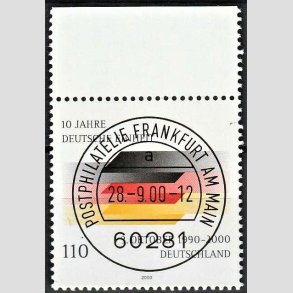 FRIMRKER VESTTYSKL. BUND: 2000 | AFA 3082 | 110 pf. flerfarvet - Lux stemplet